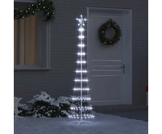 LED Kalėdų medis s stovu Šalta balta 51 x 51 x 190 cm metalas