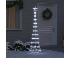 LED Kalėdų medis s stovu Šalta balta 51 x 51 x 190 cm metalas