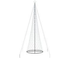 LED Kalėdų medis su 555 LED s stovu Šalta balta 500 cm metalas