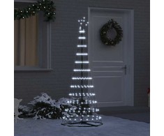 LED Kalėdų medis su 230 LED Šalta balta 184.5 cm metalas