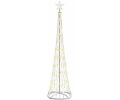 LED Kalėdų medis s stovu Šilta balta 51 x 51 x 190 cm metalas