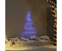 LED Kalėdinė eglutė su žemės kuoleliais Mėlyna 182 cm metalas