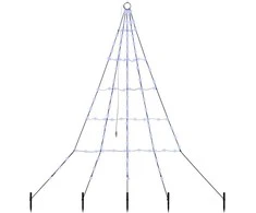 LED Kalėdinė eglutė su žemės kuoleliais Mėlyna 182 cm metalas