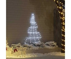 LED Kalėdinė eglutė su žemės kuoleliais Šalta balta 182 cm