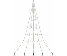 LED Kalėdinė eglutė su žemės kuoleliais Įvairiaspalvis 306 cm