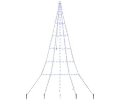 LED Kalėdinė eglutė su žemės kuoleliais Mėlyna 306 cm metalas