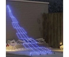LED Kalėdinė eglutė su žemės kuoleliais Mėlyna 511 cm metalas