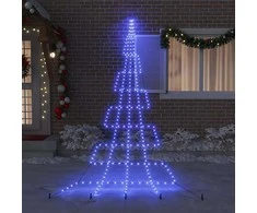 LED Kalėdinė eglutė su žemės kuoleliais Mėlyna 511 cm metalas