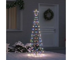 LED Kalėdinė eglutė su žemės kuoleliais Įvairiaspalvis 250 cm