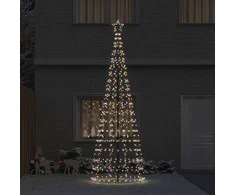 LED Kalėdinė eglutė su žemės kuoleliais Įvairiaspalvis 400 cm