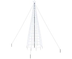 LED Kalėdinė eglutė su žemės kuoleliais Šalta balta 400 cm