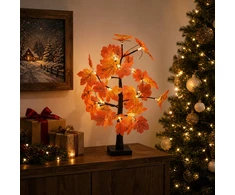 LED klevo Kalėdų eglutė 2 vnt. Ruda 58 cm Plastmasė 48 LED