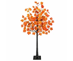 LED klevo Kalėdų eglutė Ruda 120 cm Plastmasė 48 LED