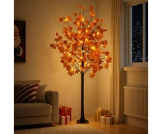LED klevo Kalėdų eglutė Ruda 180 cm Plastmasė 120 LED