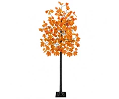 LED klevo Kalėdų eglutė Ruda 210 cm Plastmasė 144 LED