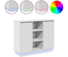 LED Bufetas Balta 90 x 32 x 75 cm Apdirbta mediena