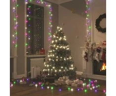 LED lempučių girlianda, 100m, PVC, 1000 pastelinių spalvotų LED