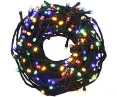LED lempučių girlianda, 30m, PVC, 300 įvairių spalvų LED