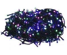 LED lempučių girlianda, 40m, PVC, 400 pastelinių spalvotų LED