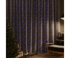 LED lempučių užuolaida, 3x3m, 300 mėlynų LED lempučių