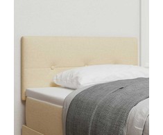 LED galvūgalis su LED juostelėmis Kreminė 80 cm audinys