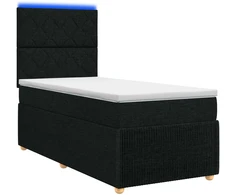 Lova LED lovos čiužinys su LED apšvietimu Juoda 90 x 200 cm Audinys