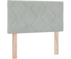LED galvūgalis Šviesiai pilka 80 cm Aksomas
