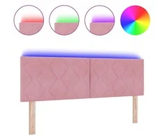 LED galvūgalis Rožinė 160 cm Aksomas