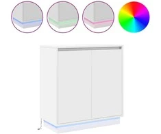 LED Bufetas skirtas Balta 71 x 34,5 x 75 cm Apdirbta mediena