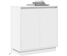 LED Bufetas skirtas Balta 71 x 34,5 x 75 cm Apdirbta mediena