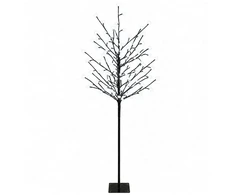 LED rutuliukų Kalėdų eglutė Juoda 18 x 18 x 120 cm Plienas