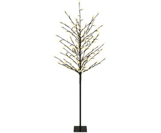 LED rutuliukų Kalėdų eglutė Juoda 18 x 18 x 150 cm Plienas