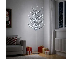 LED rutuliukų Kalėdų eglutė Juoda 180 cm Plienas 220 LED