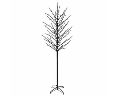 LED rutuliukų Kalėdų eglutė Juoda 47 x 210 cm Plienas 250 LED