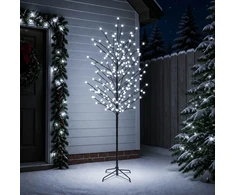 LED rutuliukų Kalėdų eglutė Juoda 47 x 210 cm Plienas 250 LED