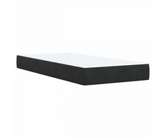 LED saugojimo lova su čiužiniu Juoda 100 x 200 cm Aksomas