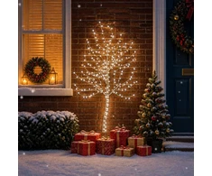 LED sieninė Kalėdų eglutė 150 cm 140 LED Šalta balta Plienas