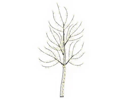 LED sieninė Kalėdų eglutė 180 cm 200 LED Šilta balta Plienas