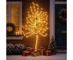 LED sieninė Kalėdų eglutė 180 cm 200 LED Šilta balta Plienas