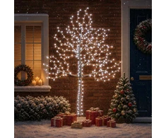 LED sieninė Kalėdų eglutė 210 cm 312 LED Šalta balta Plienas