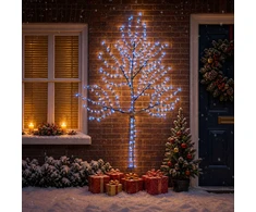 LED sieninė Kalėdų eglutė 210 cm 312 LED Mėlyna Plienas Juoda