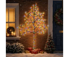 LED sieninė Kalėdų eglutė 210 cm 312 LED Įvairių spalvų Plienas