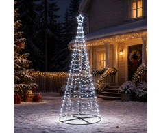 LED spiralinė Kalėdų eglutė su pagrindu EKENAS 250 cm 370 LED