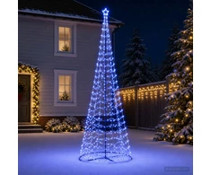 LED spiralinė Kalėdų eglutė su pagrindu EKENAS 400 cm 588 LED