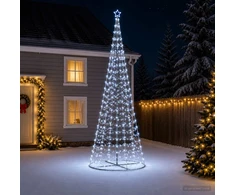 LED spiralinė Kalėdų eglutė su pagrindu EKENAS 400 cm 588 LED