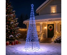 LED spiralinė Kalėdų eglutė su smaigu EKENAS 300 cm 475 LED