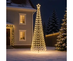 LED spiralinė Kalėdų eglutė su smaigu EKENAS 400 cm 588 LED