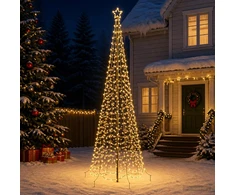 LED spiralinė Kalėdų eglutė su smaigu EKENAS 300 cm 475 LED