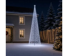 LED spiralinė Kalėdų eglutė su smaigu EKENAS 500 cm 868 LED