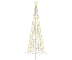 LED spiralinė Kalėdų eglutė su smaigu EKENAS 400 cm 588 LED
